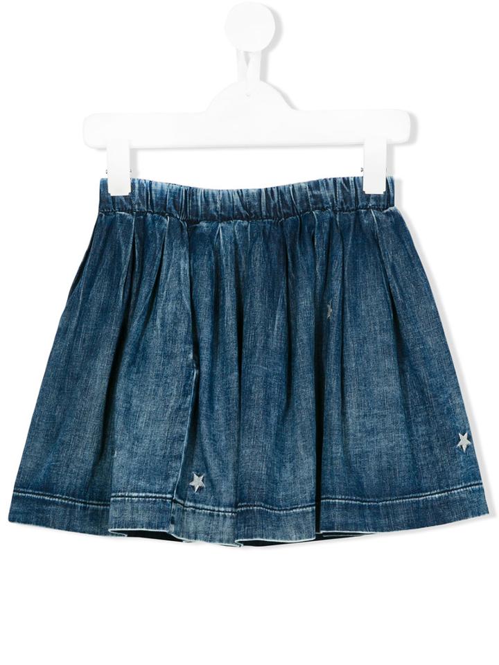 Diesel Kids - Pleated Denim Skirt - Kids - Cotton - 8 Yrs, Girl's, Blue