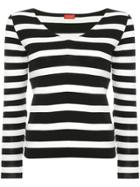Des Prés Striped Knit Sweater - Black