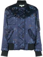 Kenzo Floral Print Bomber Jacket - Blue
