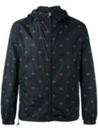 Gucci Bee And Star Print Jacket, Men's, Size: 50, Blue, Polyamide/polyester