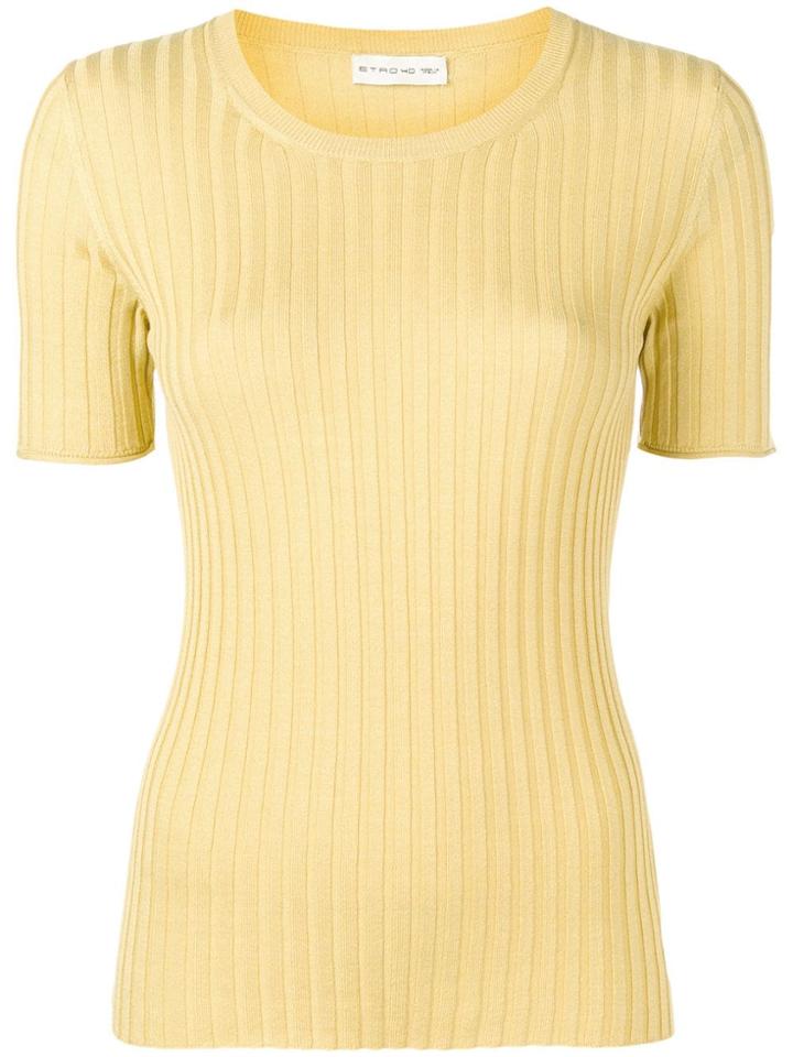 Etro Fitted Shortsleeved T-shirt - Yellow