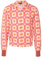 Comme Des Garçons Vintage Geometrical Print Zip Up Jacket - Pink &