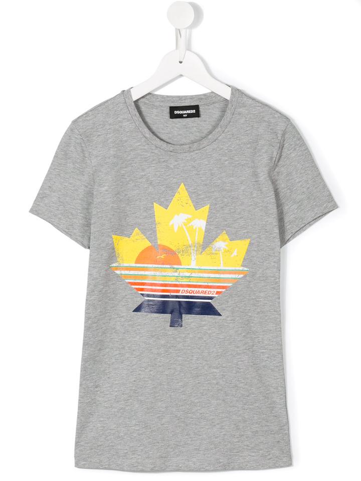 Dsquared2 Kids - Print T-shirt - Kids - Cotton - 16 Yrs, Boy's, Grey