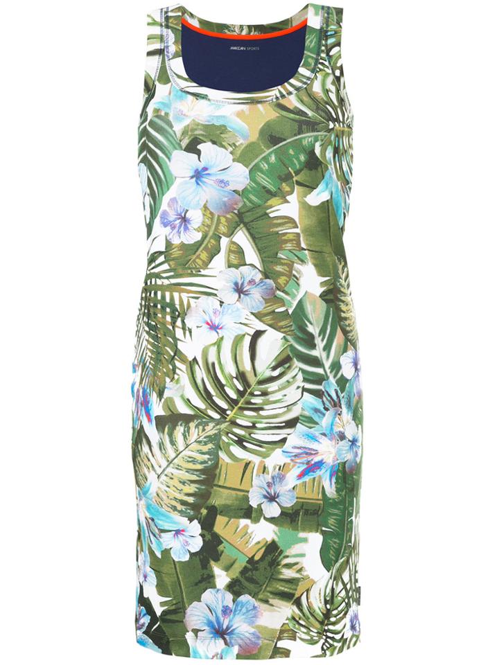 Marc Cain Floral Print Fitted Dress - Green