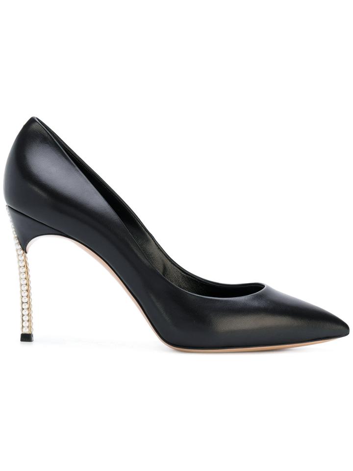 Casadei Pearl-embellished Blade Pumps - Black