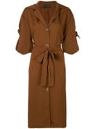Nino Babukhadia Belted Shirt Dress - Brown