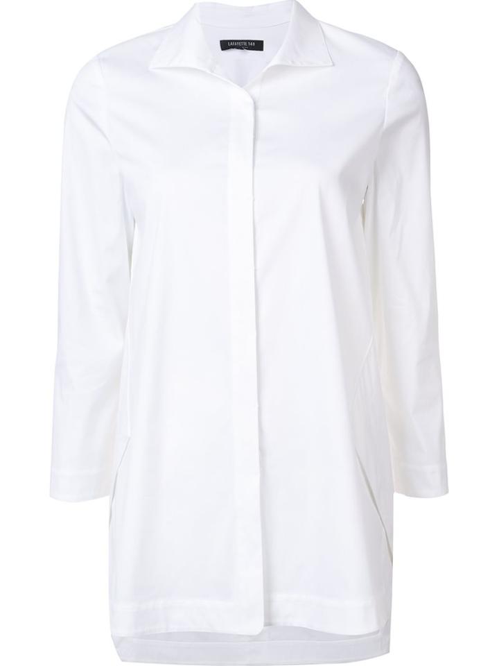 Lafayette 148 Classic Shirt, Women's, Size: Small, White, Cotton/polyamide
