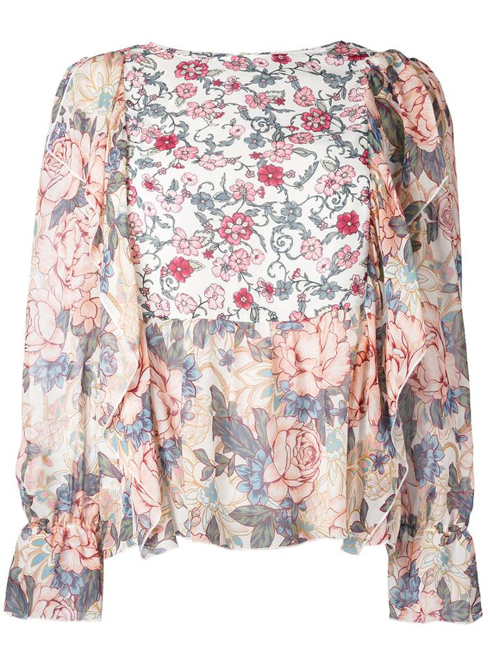 See By Chloé - Multi Floral Blouse - Women - Viscose - 40, Pink, Viscose