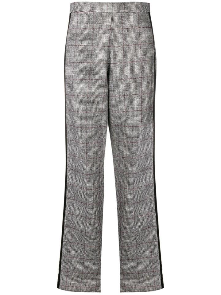 Federica Tosi Side Stripe Plaid Trousers - Grey