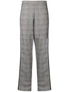 Federica Tosi Side Stripe Plaid Trousers - Grey