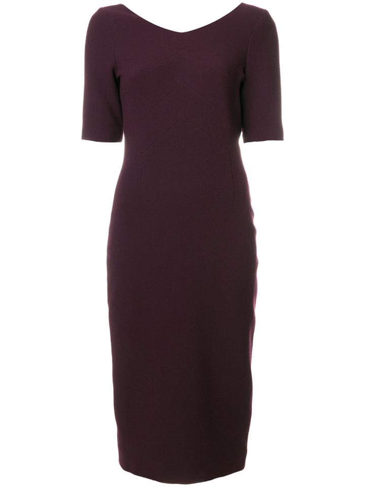 Goat Fan Pencil Dress - Pink & Purple