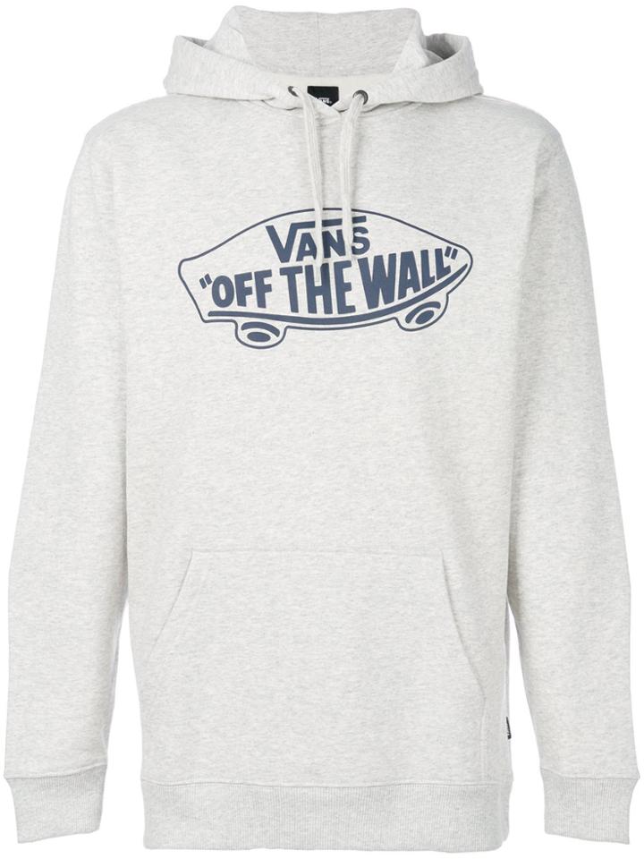 Vans Logo Patch Hooded Sweatshirt - Grey