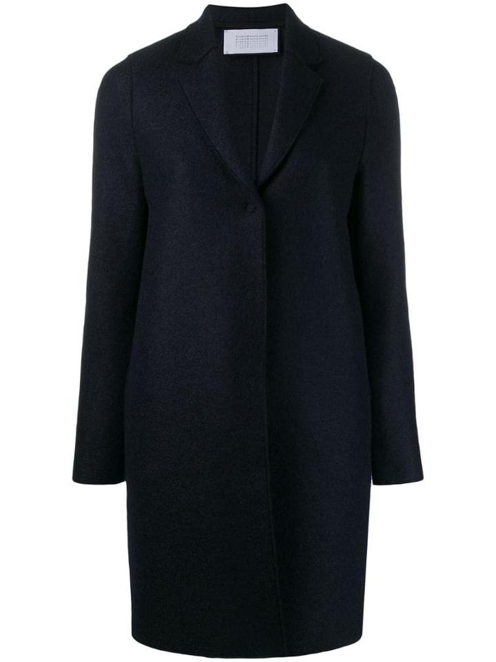 Harrys Of London Lightly Mottled Single Breasted Coat - Blue