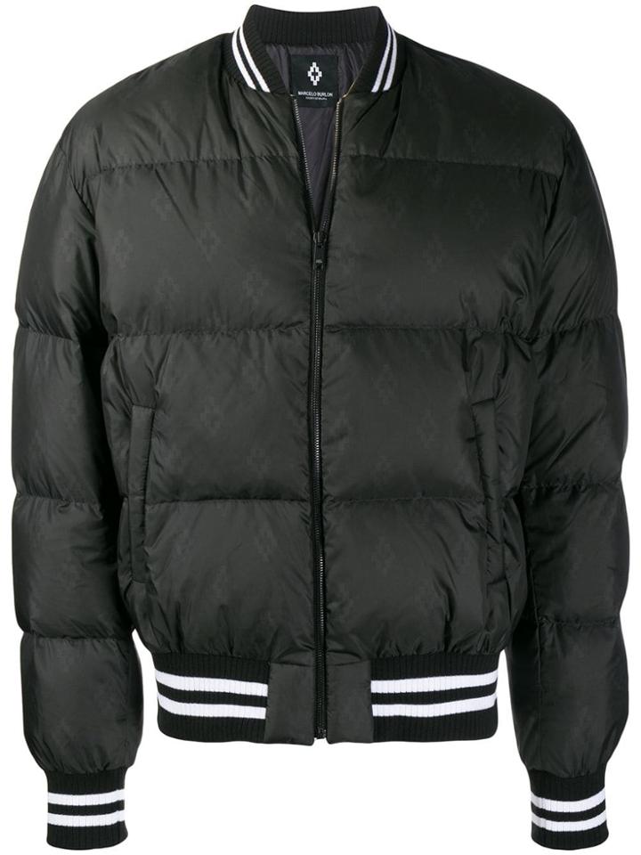 Marcelo Burlon County Of Milan Padded Bomber Jacket - Black