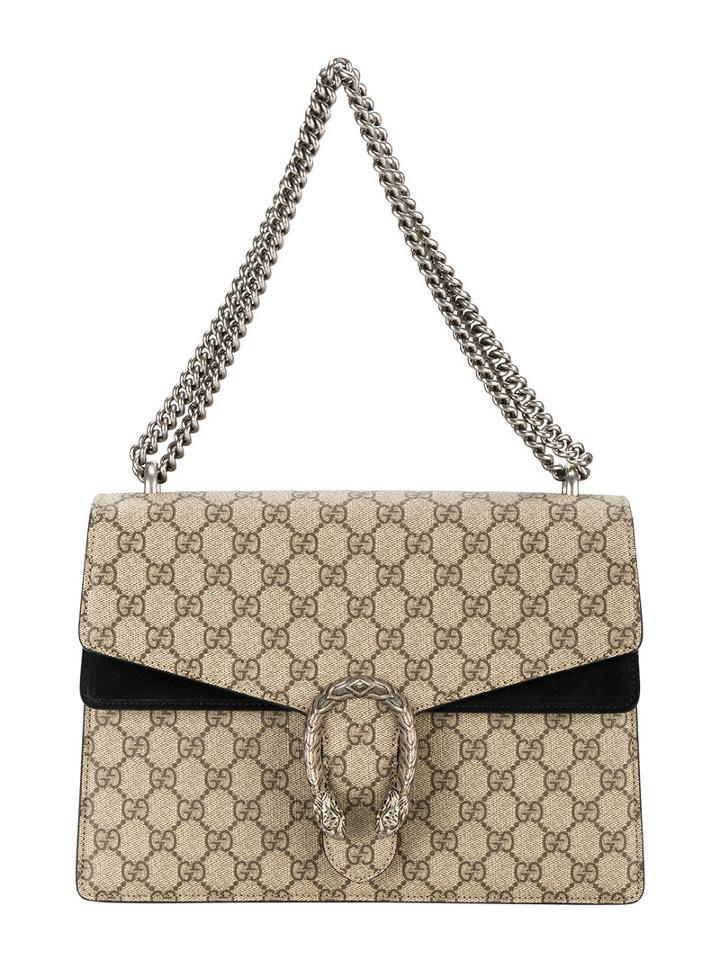 Gucci - Dionysus Gg Supreme Shoulder Bag - Women - Leather/metal - One Size, Nude/neutrals, Leather/metal