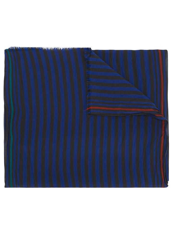 Ps By Paul Smith - Striped Scarf - Men - Silk/viscose - One Size, Black, Silk/viscose
