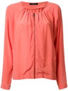 Roberto Collina Blouse Zipped Jacket, Women's, Size: Xs, Yellow/orange, Silk