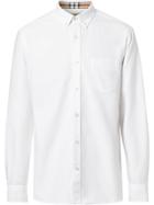 Burberry Button Down Collar Oxford Shirt - White