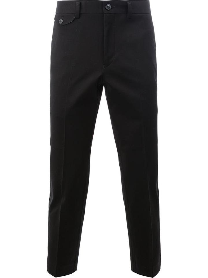 Junya Watanabe Comme Des Garçons Man Tailored Cropped Trousers, Men's, Size: Medium, Black, Cotton