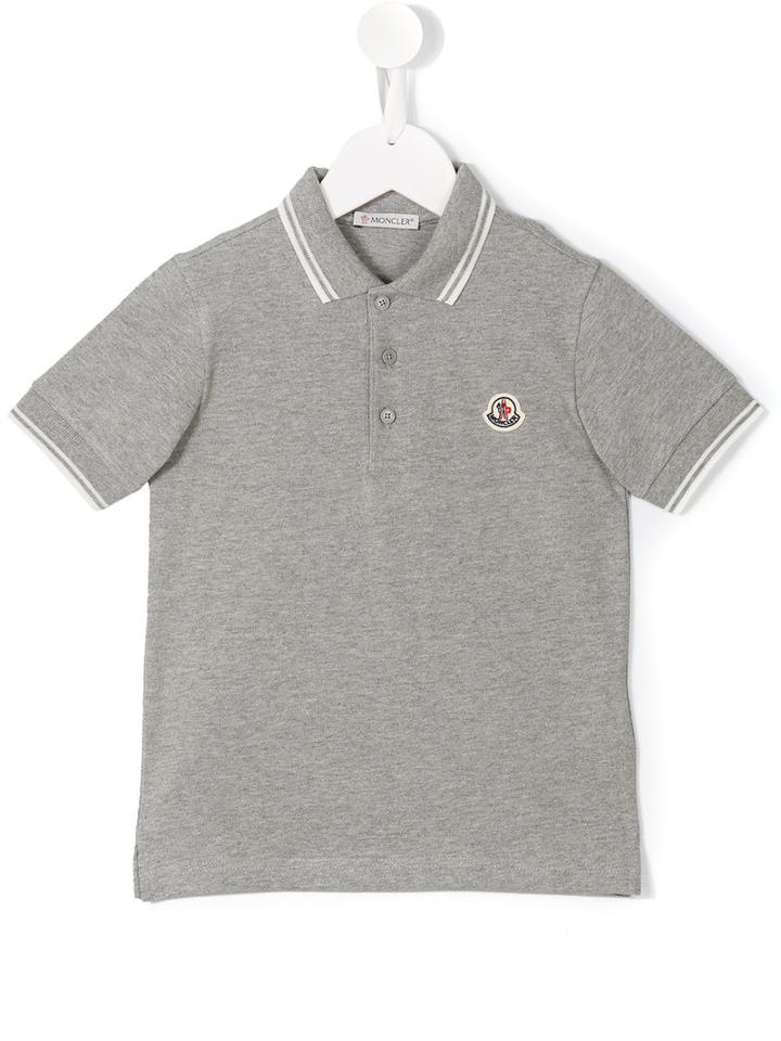 Moncler Kids Classic Polo Shirt, Boy's, Size: 8 Yrs, Grey