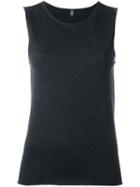 Eleventy Round Neck Vest, Women's, Size: Large, Grey, Silk/merino