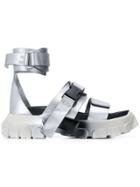 Rick Owens Tractor Ankle Strap Sandals - Silver