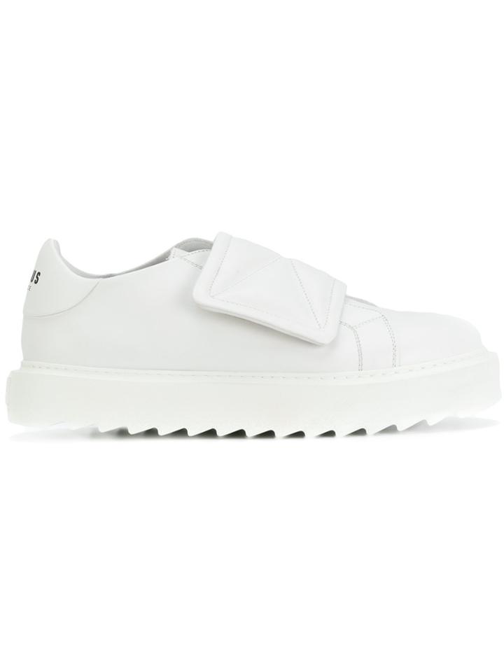 Versus Strap Fastening Ridged Sole Sneakers - White