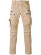 Balmain Biker Cargo Trousers, Men's, Size: 33, Nude/neutrals, Cotton/polyurethane