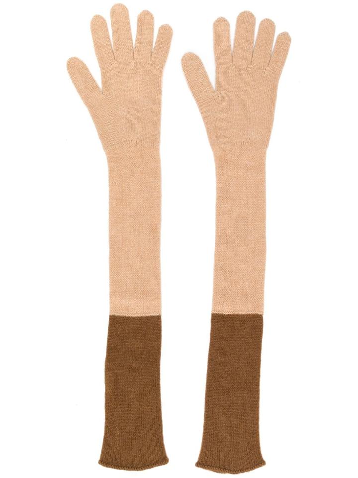 Agnona Ribbed Beanie - Brown