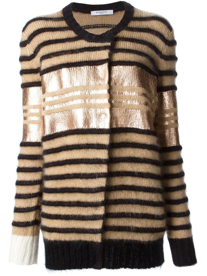 Givenchy Striped Cardigan - Brown
