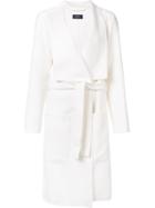 Joseph Pointy Mid-length Coat, Women's, Size: 38, White, Cashmere/wool