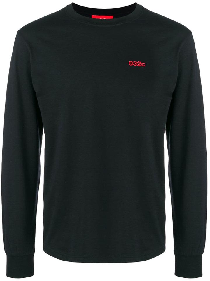 032c Embroidered Logo Sweatshirt - Black
