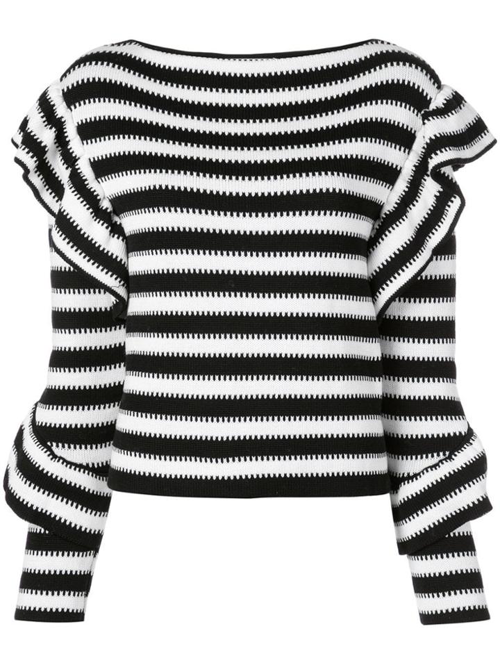 Philosophy Di Lorenzo Serafini Striped Knit Jumper - Black