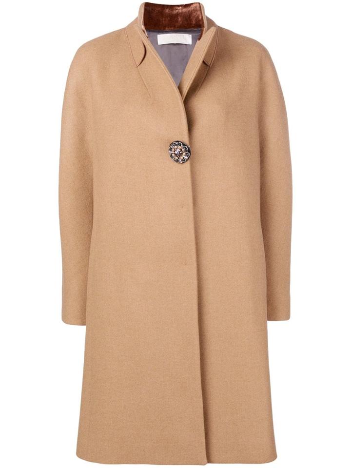 Mantu Single Breasted Coat - Brown