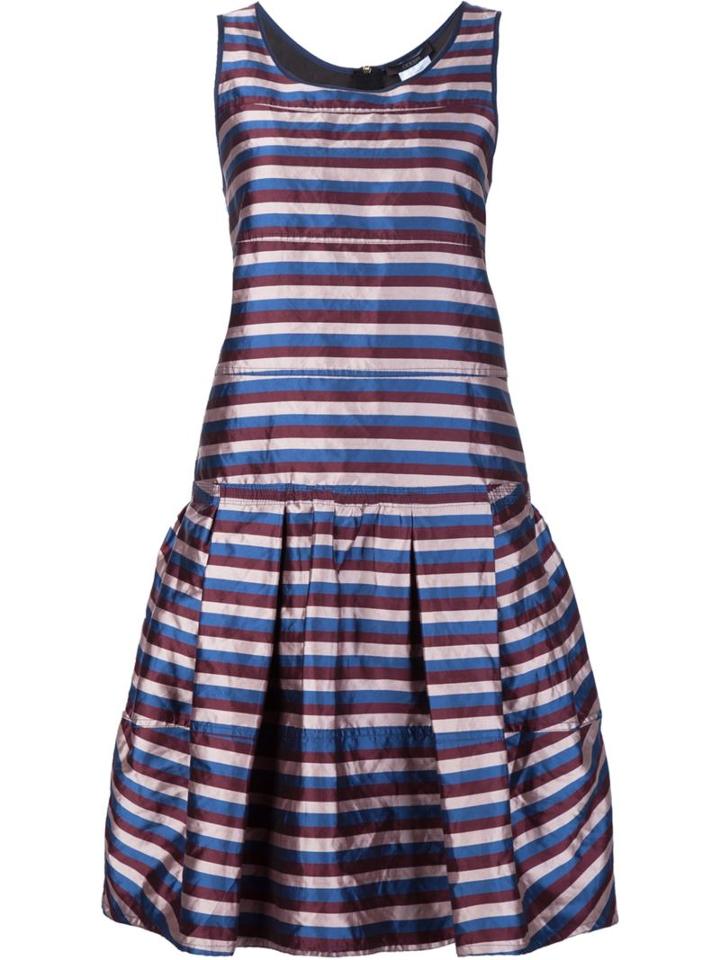 Odeeh Striped Pleated Dress