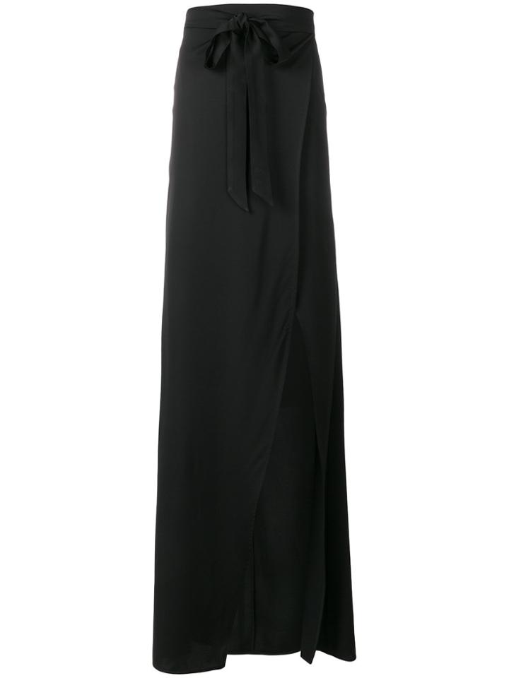 Murmur Long Asymmetric Skirt - Black