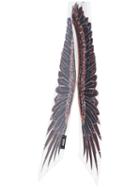 Rockins - Wings Print Super Skinny Scarf - Women - Silk - One Size, White, Silk