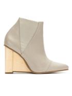 Studio Chofakian Leather Wedge Boots - Neutrals