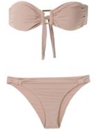 Amir Slama Bandeau Bikini Set - Neutrals