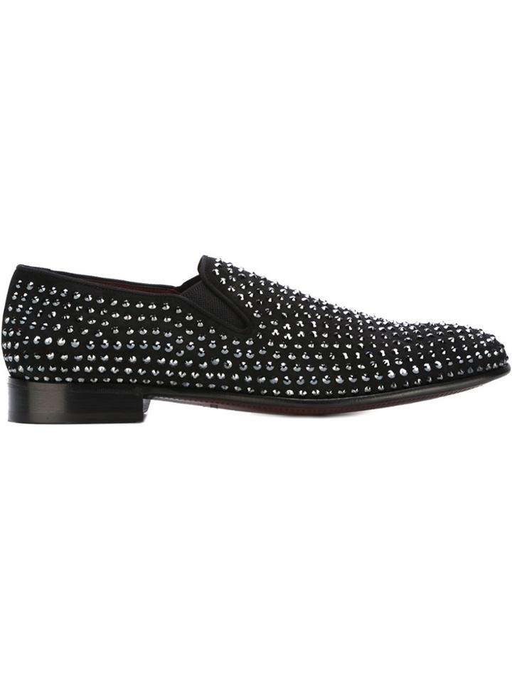 Dolce & Gabbana Studded Slippers - Black