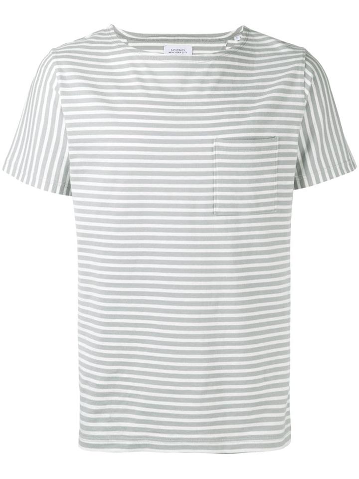 Saturdays Nyc Striped T-shirt - Blue