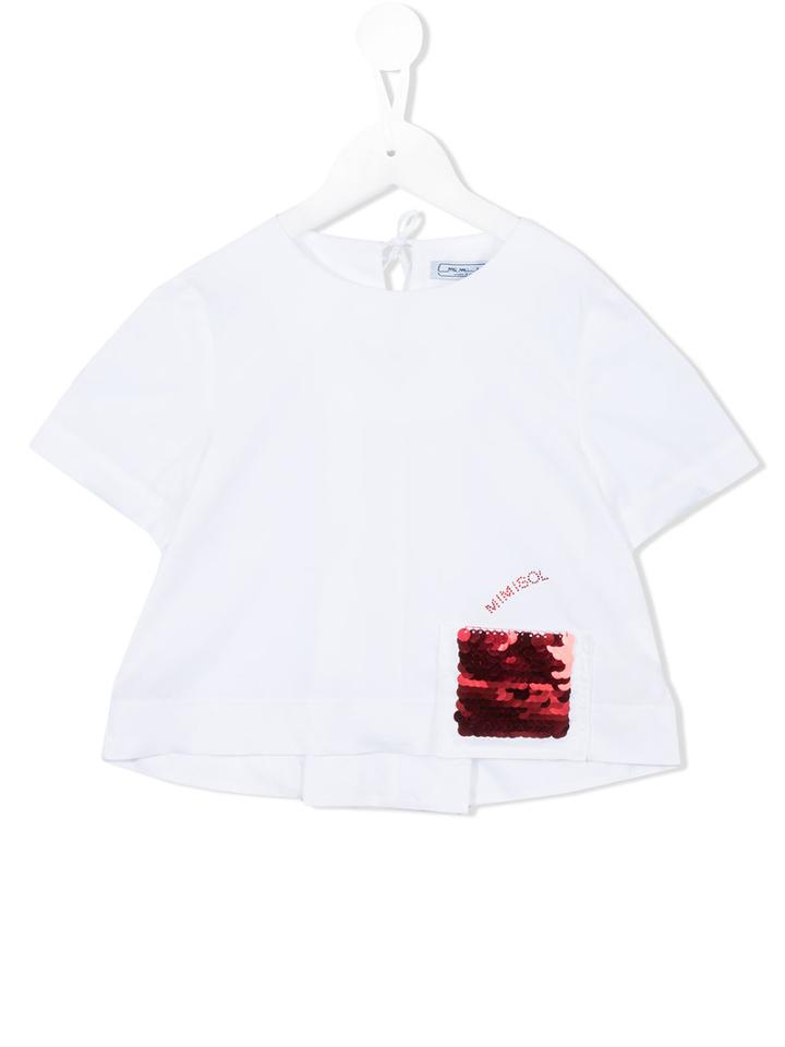 Mi Mi Sol Sequin Embellished Top, Girl's, Size: 12 Yrs, White