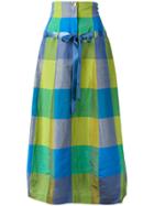 Kenzo Vintage Geometric A-line Skirt - Green