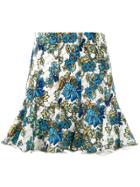 Stella Mccartney Floral Monogram Skirt - Blue