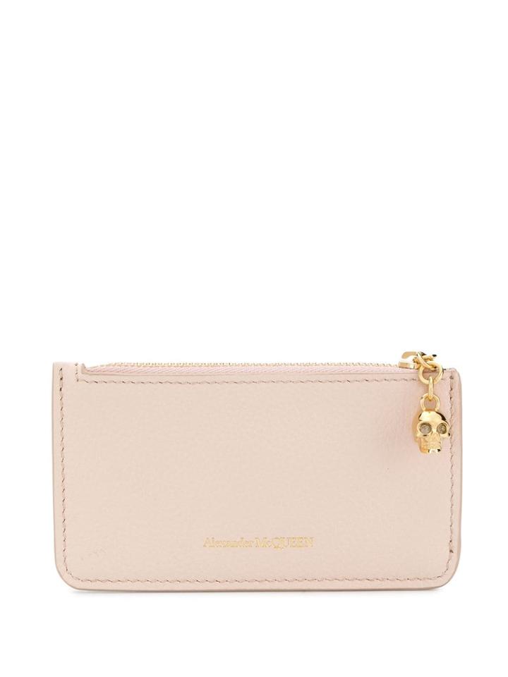Alexander Mcqueen Leather Card Holder - Neutrals