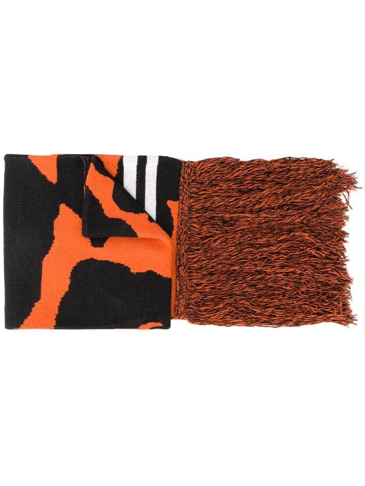 Marcelo Burlon County Of Milan Camou Printed Scarf - Orange