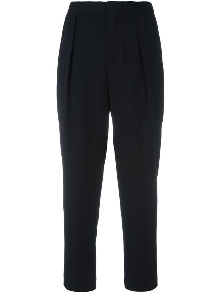 See By Chloé Cropped Trousers, Women's, Size: 38, Blue, Polyester/spandex/elastane/viscose