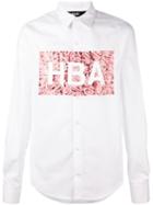 Hood By Air Logo Print Shirt, Men's, Size: Xl, White, Cotton