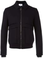 Carven Panelled Zip Jacket, Men's, Size: 48, Blue, Cotton/acrylic/spandex/elastane/viscose