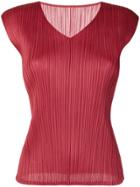 Pleats Please By Issey Miyake Pleated Top - Red
